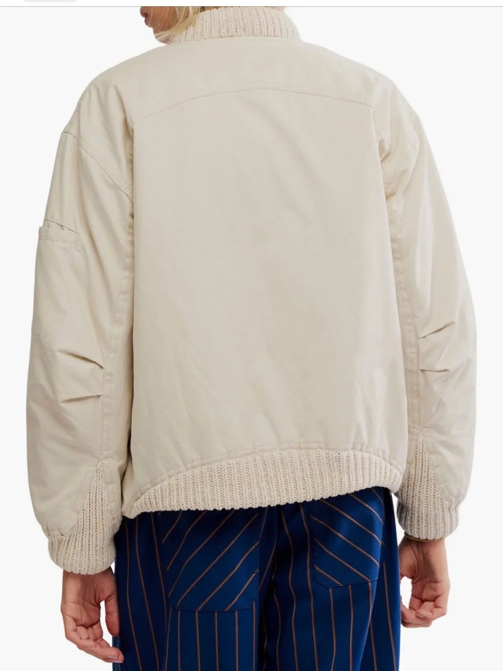 🆕 FREE PEOPLE We The Free Jax Washed Bomber / Almond Flour $198